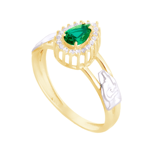 Anel de Formatura em Ouro 18K com Esmeralda - AU12549