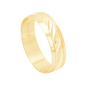 Aliança em Ouro 18K Bodas de Ouro Masculina 5MM - AU12668