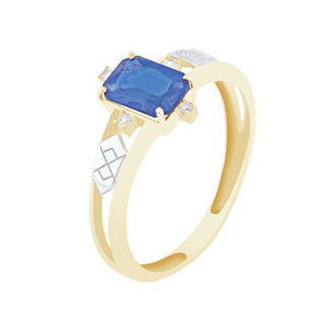 Anel de Formatura em Ouro 18K com Safira - AU12572