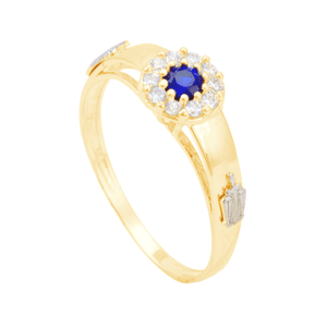 Anel de Formatura em Ouro 18K com Safira - AU12590