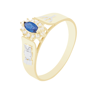 Anel de Formatura em Ouro 18K com Safira - AU12602