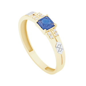 Anel de Formatura em Ouro 18K com Safira - AU12566
