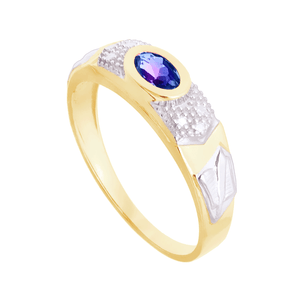 Anel de Formatura em Ouro 18K com Safira - AU12594