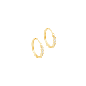 Brinco em Ouro 18K Argola com Zircõnias - AU12703