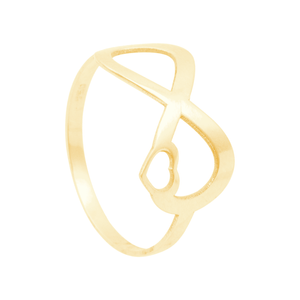 Anel em Ouro 18K Infinito com Coração - AU12752