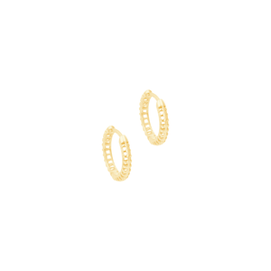 Brinco em Ouro 18K Argolinha Trabalhada - AU12779