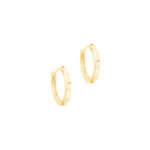 Brinco em Ouro 18K Argolinha Trabalhada - AU12777