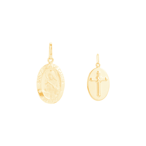 Pingente em Ouro 18K Medalha Santa Rita de Cassia - AU12807