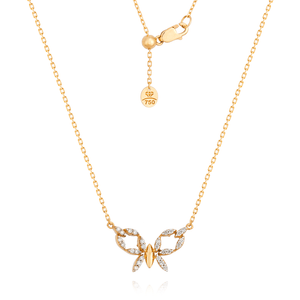 Colar em Ouro 18K Laço com Diamantes - AU12883