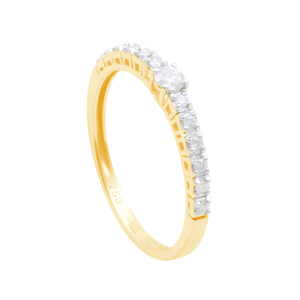 Anel em Ouro 18K Cravejado com Diamantes - AU12901