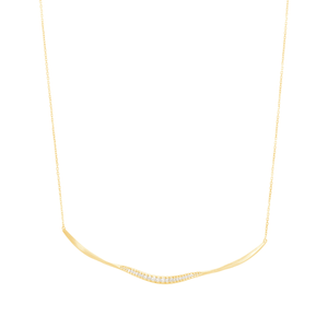 Colar em Ouro 18K Arco com Diamantes - AU12989