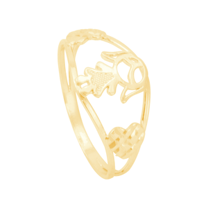 Anel em Prata 925 com Banho de Ouro 18K Menina - PL19966
