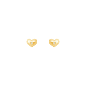 Pingente em Ouro 18K Coração com Diamante - AU13002