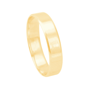 Aliança em Ouro 10K Masculina Chanfrada 4,3MM - AU13127