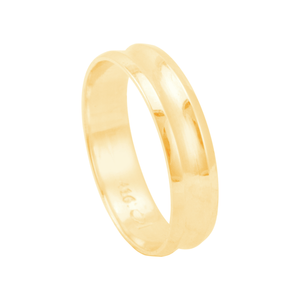Aliança em Ouro 10K Feminina Côncava 4,6MM - AU13128