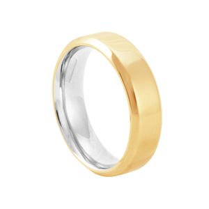 Aliança em Ouro 10k e Aço Antialérgico 5MM - PL20222