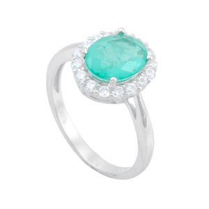Anel em Prata 925 Cristal Turmalina Fusion - PL20189