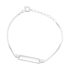 Pulseira Infantil em Prata 925 Placa - PL20256