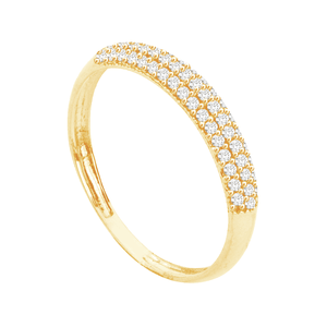 Anel Aparador em Ouro 18K com Zircônias - AU13151