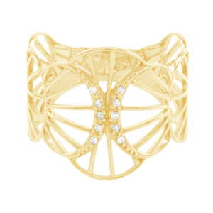 Anel em Ouro 18K Raios de Sol com Diamantes - AU1115