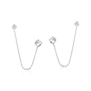 Brinco em Prata 925 Ear Line Ponto de Luz - PL20563