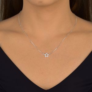 Conjunto em Prata 925 Estrelas com Zircônias - PL20605