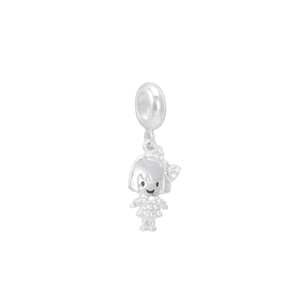 Berloque Moments em Prata 925 Menina com Zircônias - PL20539