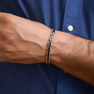 Pulseira Masculina em Aço com Gomos - PL21134