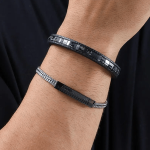 Pulseira Masculina em Aço com Placa - PL21125