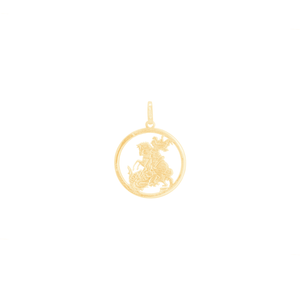 Pingente em Ouro 18K São Jorge M - AU13319