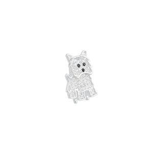 Pingente Moments Click em Prata 925 Cachorro com Zircônias - PL21172