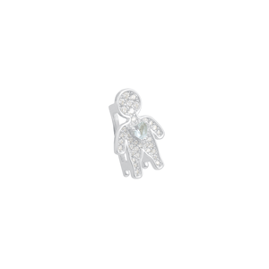 Pingente Moments Click em Prata 925 Menino com Coração Azul - PL21165