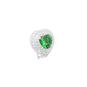 Pingente Moments Click em Prata 925 Coração Verde - PL21160