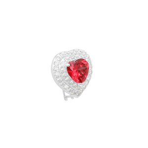 Pingente Moments Click em Prata 925 Coração Vermelho - PL21161