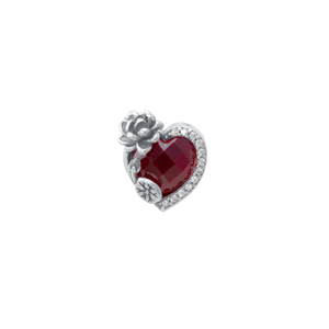 Berloque Moments em Prata 925 Coração Vermelho Julho - PL21364