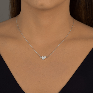 Colar Choker Coração com Zircônias em Prata 925 - PL21622