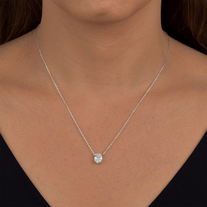 Colar Ponto de Luz Oval em Prata 925 - PL21634