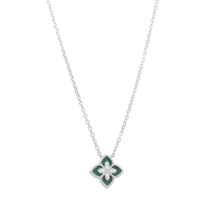 Colar Trevo Verde em Prata 925 - PL21707