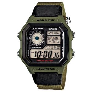 Relógio Masculino Casio World Time - AE-1200WHB-3BVDF