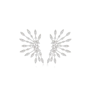 Brinco Ear Cuff com Zircônias em Prata 925 - PL21809
