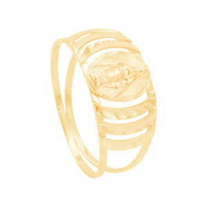 Anel Vazado com Nossa Senhora Aparecida em Ouro 18K - AU13459