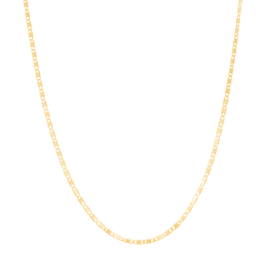 Corrente Elos Piastrine 45CM em Ouro 18K - AU13485
