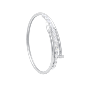 Bracelete em Prata 925 Prego com Zircônias - PL21299