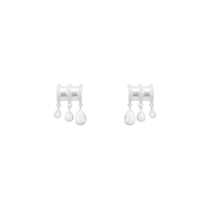 Brinco Gotas e Zircônias em Prata 925 - PL21940