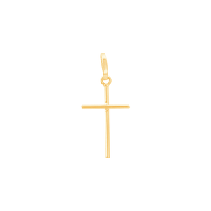 Pingente Cruz Lisa em Ouro 18K - AU13523