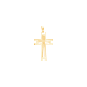 Pingente Cruz Vazada em Ouro 18K - AU13527