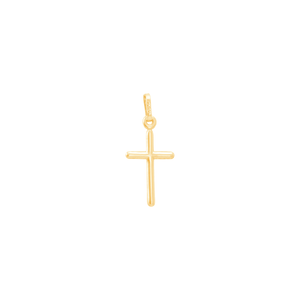 Pingente Cruz Lisa em Ouro 18K - AU13524