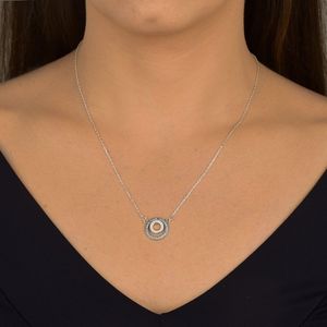 Colar Circulo Pandora com Zircônias em Prata 925 - PL22003