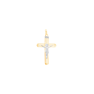 Pingente Crucifixo com Detalhes em Ouro 18K - AU13528