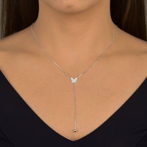 Colar Borboleta com Pendente em Prata 925 - PL22014
